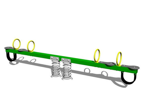Four seat seesaw on springs VH400KG - green