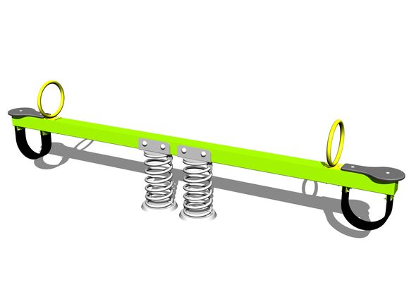 Double seat seesaw on springs HPV2001KE - lime