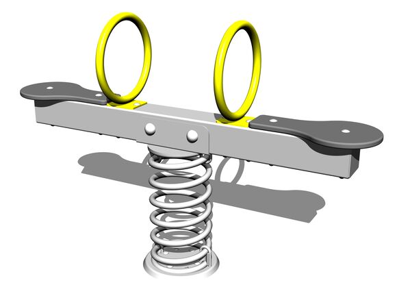 Double seat seesaw on spring VH102KS - silver