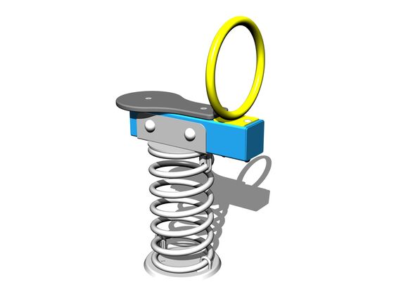 Single seat seesaw on spring VH101KB - blue