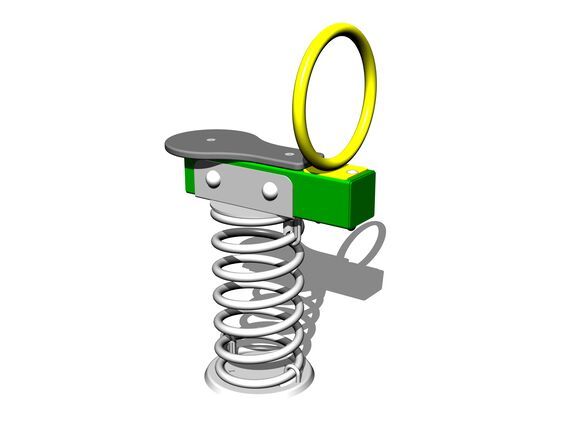 Single seat seesaw on spring VH101KG - green