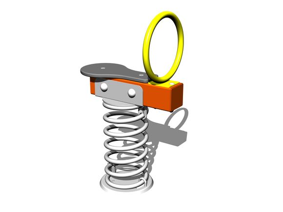 Single seat seesaw on spring VH101KO - orange