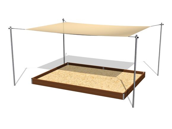 Shade cover for sandpit 4x3 m (adjustable) ZP432