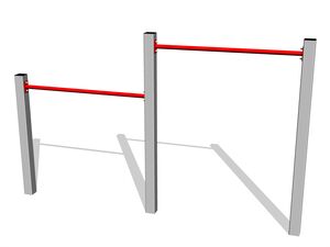 Twin fitness rack - silver (f.h. 1,5 m)