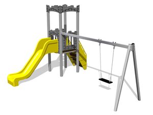 Game set castle - silver