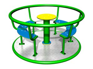 Merry-go-round with seats (mean 1,4 m) - metal