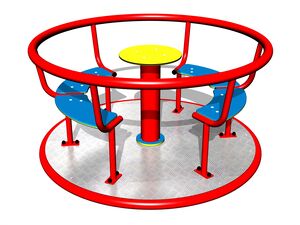 Merry-go-round with seats (mean 1,4 m) - metal