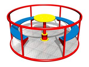 Merry-go-round with seats (mean 1,25 m) - red