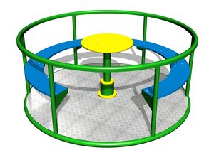 Merry-go-round with seats (mean 1,45 m) - green