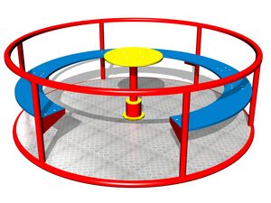 Merry-go-round with seats (mean 1,85 m) - red