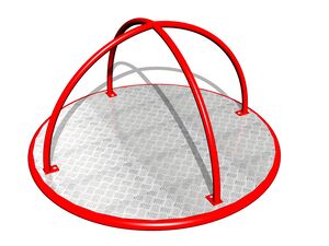 Stand-up merry-go-round (mean 1,25 m) - red