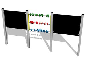 Double panel drawing board with an abacus KTP6301KS - silver