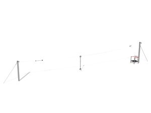 Single post cableway - metal