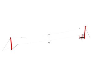 Single post cableway - Red