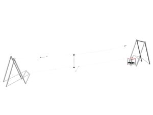 Twin post cableway - galvanized