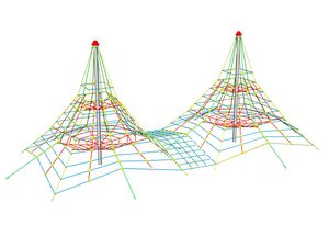 Rope double-pyramid PY144K (f.h. 1 m)