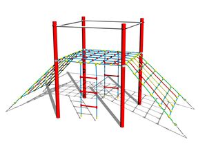 Double-sided rope ramp LP140K - metal (f.h. 1,5 m)
