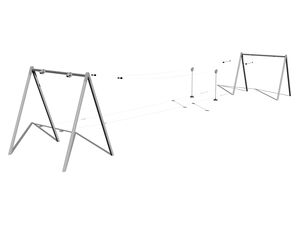 Twin post cableway LD030K - galvanized