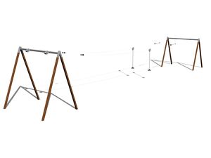 Twin post cableway LD030KW - Brown