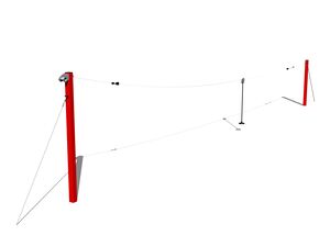 Single post cableway LD010K - metal