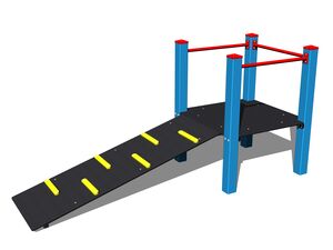 A platform with a ramp for the cableway NP002KB - Blue