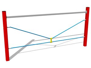 Monkey track V ropes - red