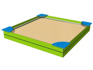Sandpit with seats 2x2 m PIP2020LB