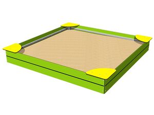 Sandpit with seats 2x2 m PIP2020LY