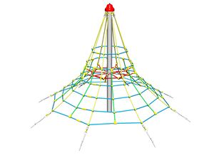 Rope pyramid PY825K (f.h. 1 m, with 8 tension locks)