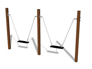 Twin chain swing - metal (f.h. 1,0 m)