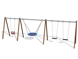Quadralupe chain swing - metal (f.h. 1,5 m)