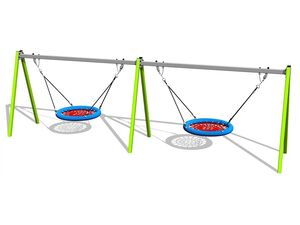 Twin chain swing - metal (f.h. 1,0 m)
