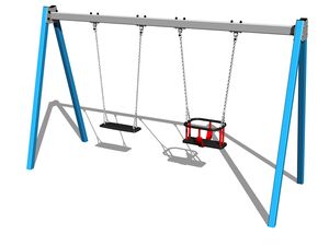 Twin chain swing - Blue (f.h. 1,0 m)