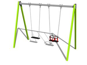 Twin chain swing - metal (f.h. 1,5 m)
