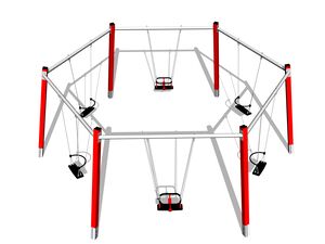 Hexad group chain swing RH1610KR - Red (f.h. 1,5 m)