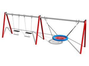 Triple chain swing RH6321KR - Red (f.h. 1,0 m)