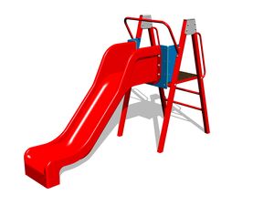 Slide with a ladder KZ6101KR (f.h. 1 m) - red