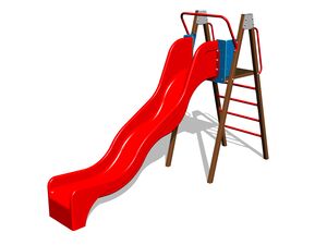 Slide with a ladder KZ6101KW - brown (f.h. 1,5 m)