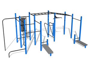 Street workout set - blue