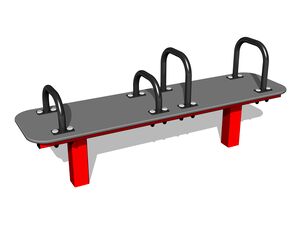 Street workout element WP8005RD - red