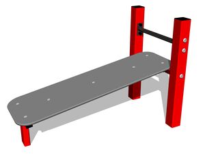Street workout element - red