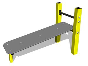 Street workout element - yellow