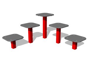 Street workout element WP8007RD - red