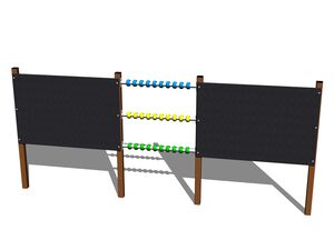 Double panel drawing board with an abacus TK301K - metal