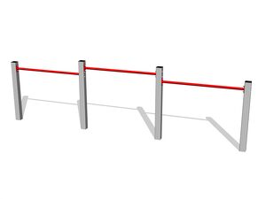 Triple fitness rack - silver (f.h. 1 m)