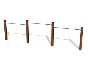 Triple fitness rack - brown (f.h. 1 m)