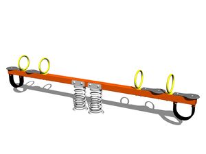 Four seat seesaw on springs HPV4001KO - orange