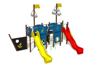 Game set ship - brown